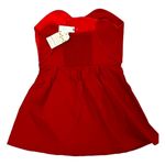 Farm Rio NWT X ANTHROPOLOGIE Strapless Structured Red Heart Mini Dress Sz L Photo 2