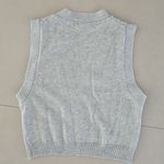 Woman's Gray Cable Knit Sweater Vest Size XS Photo 1