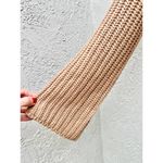 BB Dakota Knit Turtleneck Pullover Sweater Mini Dress Tan Women's Size M Photo 3