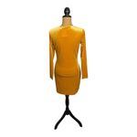 H&M   Gold Velvet Bodycon Mini Dress Women’s 12 Deep V Party NYE Holiday NWT Photo 2