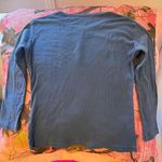 Brandy Melville blue button up 3/4 long sleeve shirt top Photo 3