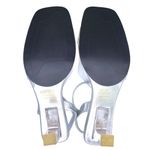 Mister Loren's Slingback Dressy Heels Size 9 Silver Clear Lucite Rhinestone New Photo 9