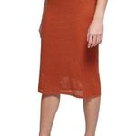 Calvin Klein  Mesh Knit Pencil Coordinating Midi Skirt Terra L EUC Photo 2