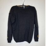 Vintage Black Bedazzled Sweater Sequins Beads Jewels EUC Sz M Knit Pullover Size M Photo 7
