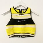 Ganni NWT  Crochet Racerback Top in Golden Kiwi Stripe Size 38 Photo 1