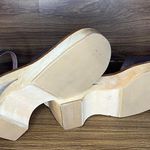 Two Lips brown leather platform wooden sandals Women’s 6 M Photo 3