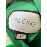 Alexis  Green Silk Cateline Cape Sleeve Midi Dress Size M Formal Elegant Photo 6