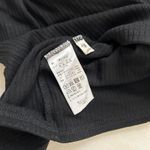 Axes Femme Black ribbed top with white and grey bow tie Size medium Photo 1