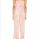Free People Just Float Pink Tie Dye Strapless Cozy Relaxed Jumpsuit Small Photo 12