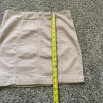 Free People beige cream Modern Femme denim mini skirt size 6 Photo 6