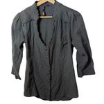 Vintage Y2K Babydoll Top Womens Large Western Festival Cottage Ruffle Boho Snaps Photo 0