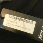 Nasty Gal  chip on your shoulder black Jersey top sz 10 NWT Photo 4