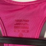 Nike Pro Dri Fit Workout Sports Bra sz XS Hot Neon Pink Running Yoga Racerback Photo 2