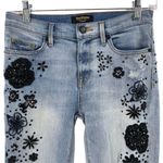 Juicy Couture Distressed Denim Beaded Raw Hem Skinny Jeans Size 25 Photo 1