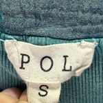 POL ‎ Long Time Coming Teal Shirt Teal V-neck Oversized Tunic Women's Small Photo 11