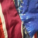 Farm Rio Macaw Scarf Kimono Duster floral stripe red blue shawl Size Large Photo 9