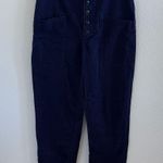 Urban Outfitters  Navy Blue Button Front Casual Pant Straight Leg US 6 Photo 0