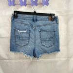 American Eagle  women's light wash curvy hi-rise shortie distressed ripped shorts Photo 3