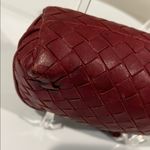 Bottega Veneta  Red Intrecciato Woven Leather Makeup Case Photo 10