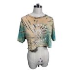 Full Tilt Zumiez  Blue Tie Dye Celestial Moon Phase Cropped T-Shirt Size Medium‎ Photo 2