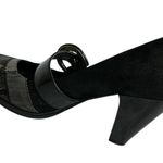 BKE Black Patent Leather Patchwork Buckle 3.5 Inch Heels Womens Shoes 8.5 Photo 1