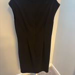 Zoe D. Black Mock Neck Zippered Knee Length Dress Size 4 Photo 5