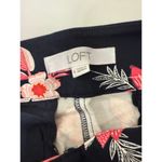 Loft Dark Navy pink floral chino shorts size 4 Blue Photo 2