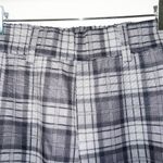 Halara  black plaid high waisted wide leg casual pull on pant with belt loops Photo 4