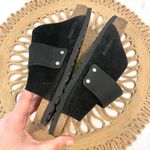 Birkenstock Kyoto Nubuck Suede Leather Black Sandals Size EU 39 Photo 9