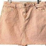 Wash Lab Denim Pink Mini Jean Skirt Size 32 Frayed Hem Party Sexy Casual Raw Hem Photo 0