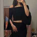 Anthropologie NWT off the shoulder stretch fabric long sleeves crop top Photo 2