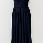 David's Bridal New David’s Bridal women’s Elegant One-Shoulder bridesmaid Navy wedding Dress Photo 7