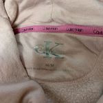 Calvin Klein ‎ Womens Medium Sweatshirt Pink Cowl Neck Pullover Logo Loungewear Photo 3