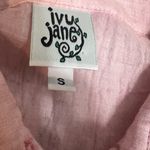 Ivy Jane  zig zag trim bell sleeve tie front top pink Sz S Photo 3