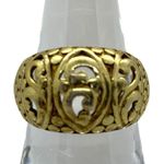 Large Fashion Costume Jewelry Ring Gold Tone Size 8 Photo 2