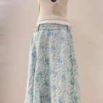 Emma James Beach Day Paisley Skirt Size 10 Blue Photo 1
