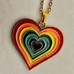 Colorful heart pendant necklace Photo 2