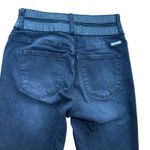 KanCan‎ Women's Black Flare Jeans Faux Leather Waist Size 7/27 Photo 5