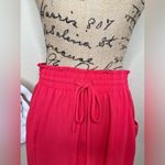 BCBGeneration Bright Coral Elastic Waistband High Waist Shorts Size Medium Pink Photo 4