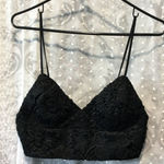 Casting LA Black‎ Floral Lace Crop Top Sleeveless Party Clubbing Medium M Black Photo 0