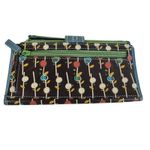 Fossil  Brown Colorful Foliage Leaves Bifold Snap Closure Leather Wallet Photo 1