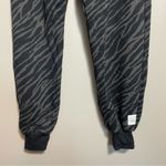 ZARA jogger sweatpants black gray zebra print ruffle waistband Photo 5