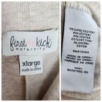 First Kick Maternity Sweatpants Cargo Pants Wide Leg Joggers Cream Size XL Photo 1