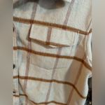 Joie  Tan Plaid Cropped Fleece Jacket Photo 3