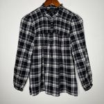 J.Crew Ruffleneck cotton-blend flannel popover in Berkshire plaid Sz XS Photo 4