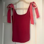 Summersalt  Red Tank Top with Pink Tie Straps Photo 2