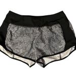 Nike Womens Dri-Fit Black & White Geometric Print Running Shorts Size S Photo 2