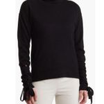 Ramy Brook Walt Turtle Neck Long Lace-Up Sleeve Top in Black, Size XS New w/Tag Photo 2
