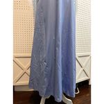 One Shoulder‎ Ruffle Dress Formal Cocktail Party Special Occasion Midi Blue Size M Photo 3