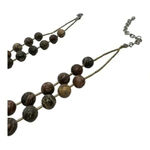 Chico's  Double String Fashion‎ Beaded Earthtones Necklace Extender Chain Clasp​​​ Photo 3